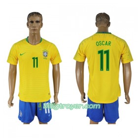 Billige Fotballdrakter Brasil Oscar 11 VM 2018 Hjemmedraktsett